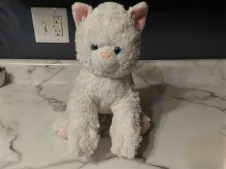 Cute 12 " Build A Bear Plush White Cat Kitten W/ Blue Eyes (37)