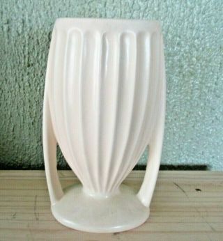 Vintage Hull Pottery Vase Usa 215 - 9 Off White 9 1/2 "