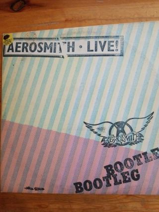 Aerosmith Live Bootleg Lp Double Album Vg
