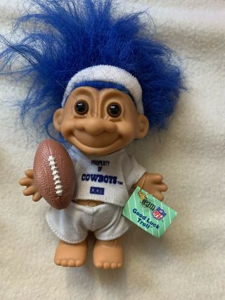 Russ Troll Doll: 6” Cowboys Team Nfl With Tag And Football