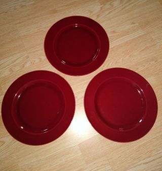 Franciscan El Patio Dinner Plates Set Of 3 Maroon