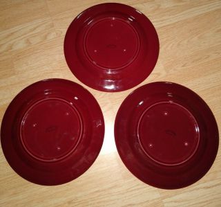 Franciscan El Patio Dinner Plates Set of 3 Maroon 2