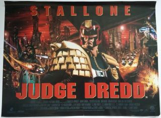 Judge Dredd 1995 Film Cinema Mini Poster Stallone (40cm X 30cm) 16 " X 12 " Inches