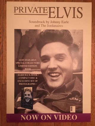 Private Elvis Poster For Vhs Release 1980 