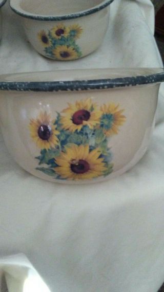 Stoneware Cereal Bowls Sunflower Design Home & Garden Party LTD 2