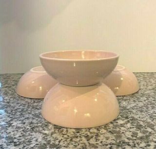 Vintage Russel Wright Iroquois Casual Pink Bowls Set Of 4 5 " Bowls