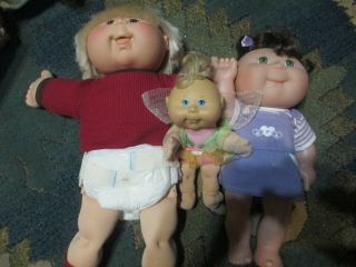 3dolls Cabbage Patch Kids,  Two Of The Dolls Are Cpk,  I 