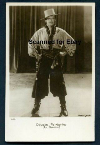 Douglas Fairbanks The Gaucho 1920s Antique French Series Photo Postcard