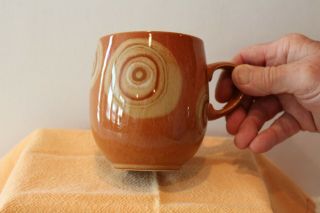 Mid - Century Modern Denby - Langley Fire Chilli 4 " Coffee Tea Mug Stoneware England