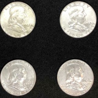 Set Of 13 Ben Franklin Silver Half Dollars 1960 - 1963 & (1) 1971 Jfk Half Dollar