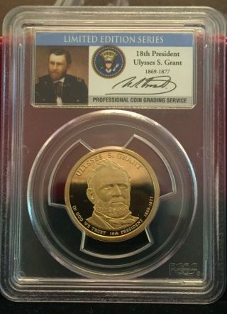 2011 - S Presidential Dollar Ulysses S Grant Pcgs Pr70dcam Ltd Edition Signature
