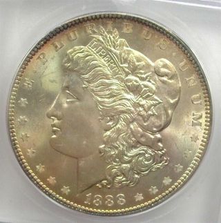 1888 Morgan Silver Dollar Icg Ms65,  Valued At $240