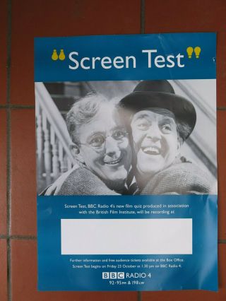 Bbc Screen Test Radio 4 Poster 1980 