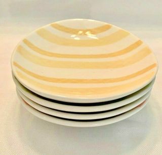 POTTERY BARN Porcelain Ceramic SET 4 EGG SHAPED SNACK PLATES 8 