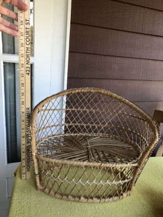 Wicker Rattan Loveseat Sofa Couch Doll/bear Toy Plant Stand