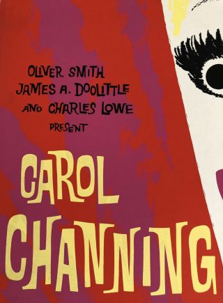 TRITON rare 1961 Broadway poster Show Girl Carol Channing Revue Card 3