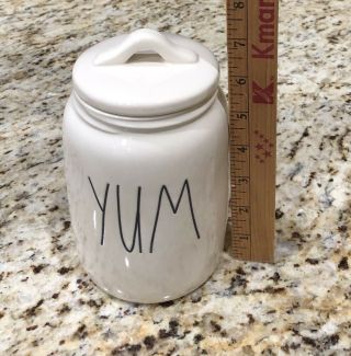 Rae Dunn By Magenta “ Yum” Baby Small Canister/jar Htf