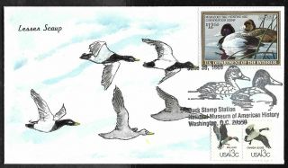 1989 Federal Duck Revenue Rw56 Fdc - Hand Painted By " Big Al " 2 Of 2