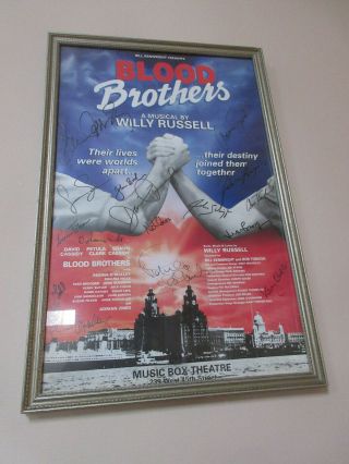 Blood Brothers Autographed Bway Poster David Cassidy Shaun Cassidy Petula Clark
