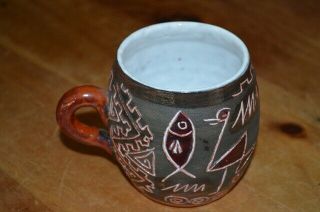 Hand Thrown Glazed Artisan Pottery Coffee Mug from Chile 2