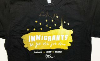 Hamilton Lin - Manuel Miranda Signed Immigrants We Get The Job Done Teerico Shirt