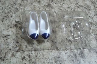 Franklin White Suit Shoes Blue Tips For Vinyl Princess Diana Doll