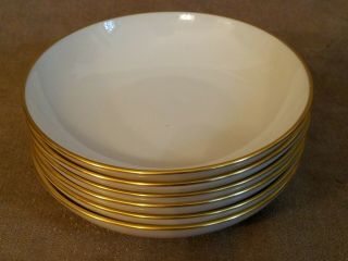 Set Of 6 Vintage Lenox Olympia Gold Trim Berry/dessert Bowls 5 - 1/2 "