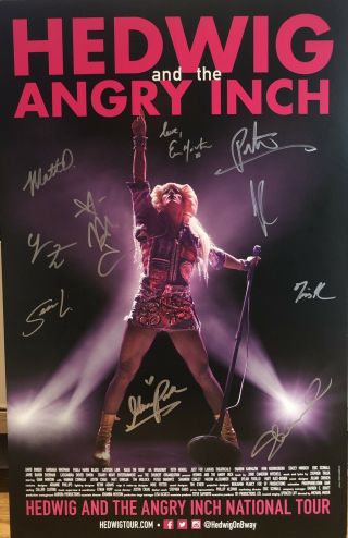 Euan Morton,  Cast Signed Hedwig And The Angry Inch Poster Windowcard