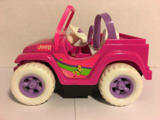 Mattel 1997 Barbie - Kelly And Tommy Power Wheels Jeep Playset Fisher Price