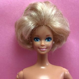 Barbie Nude Superstar Face Blonde Short Hair Bob Hairstyle Blonde Tnt Doll Ge17