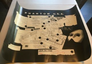 The Phantom Of The Opera Broadway Cast Gift Stage Construction Poster 1988 2/50