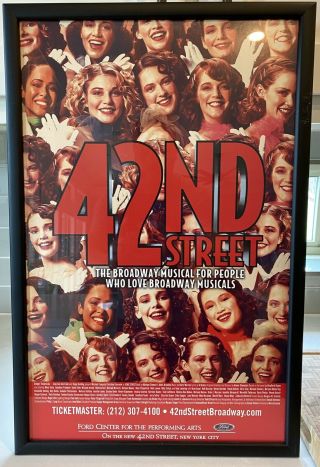 Framed 42nd Street Broadway Theatre Window Poster Card York