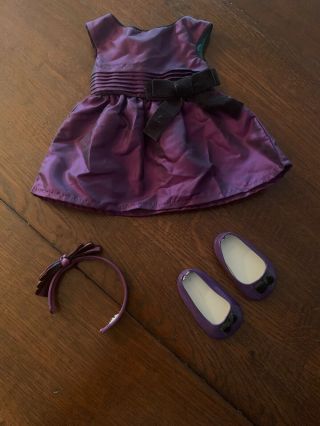American Girl Doll Purple Formal Dress Outfit