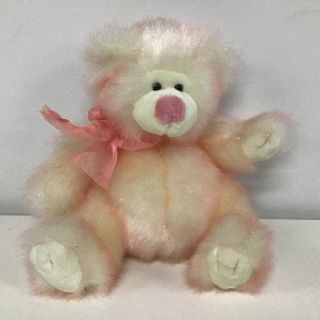 Russ Berrie " Taffie " Pink Sparkly Plush Teddy Bear Toy 21cm Tall 416