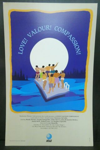 Love Valour Compassion Theater Broadway Window Card Poster 14 " X 22 "
