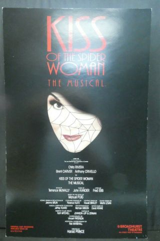 Kiss Of The Spider Woman Musical Theater Broadway Window Card Poster 14 " X 22 "