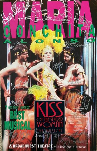 Kiss Of The Spider Woman Window Card Poster Maria Conchita Alonso Signed