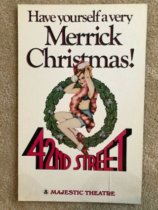 42nd Street - Merrick - Christmas - Broadway Window Card