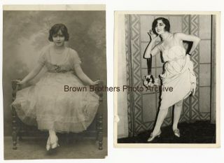 Vintage 1910 - 20s Ann Pennington Ziegfeld Follies Dbw Photos By Smith (2 Photos)