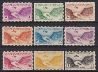 Canal Zone Scott C8 - C14 Vf Mh 1931 - 1949 Airmail Issues Scv $27.  35