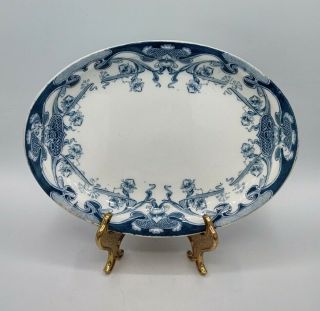 Antique Royal Staffordshire Iris Pattern Oval Serving Platter Plate Dish England