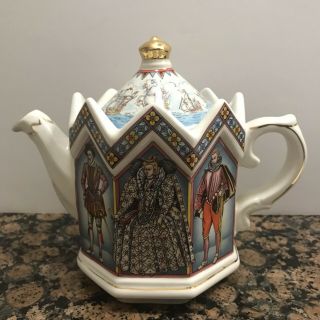 James Sadler Teapot Queen Elizabeth I Staffordshire England