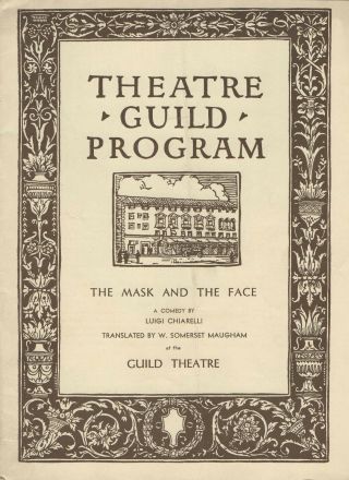 Humphrey Bogart " The Mask And The Face " Judith Anderson 1933 Broadway Playbill