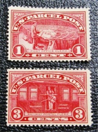 Nystamps Us Parcel Post Stamp Q1,  Q3 Og H/nh $32