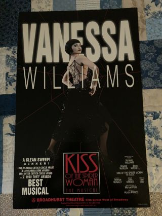 Kiss Of The Spider Woman - Vanessa Williams Revival - Window Card/poster