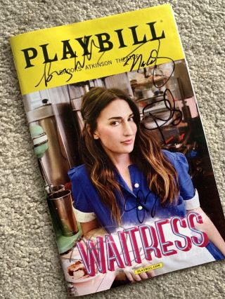 Waitress Playbill (signed By Sara Bareilles,  Drew Gehling)