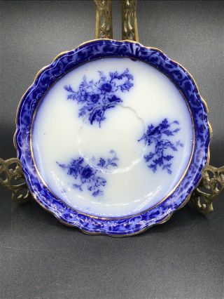 Flow Blue English China Henry Alcock Touraine Pattern Saucer