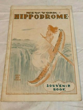 York Hippodrome Souvenir Book 1910 - Girl Cover - Archie Gunn
