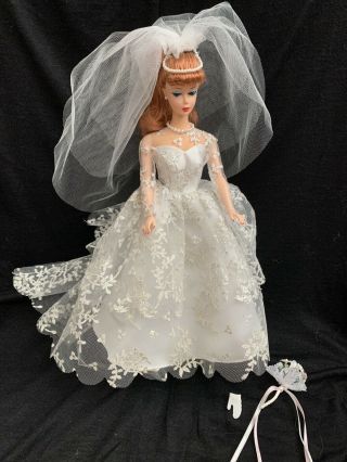 1996 Wedding Day Barbie With Bouquet,  Shoes And Gloves
