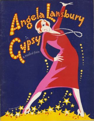 Angela Lansbury & Rex Robbins " Gypsy " Souvenir Program 1974 Broadway Revival